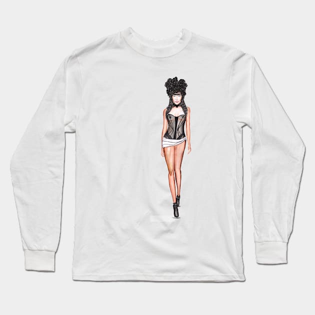 naomi campbell Long Sleeve T-Shirt by shanu64